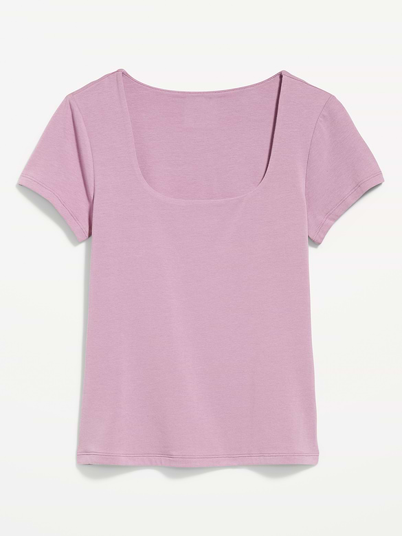 Old Navy Hug Double-Layer Scoop-Neck Top — photo 5