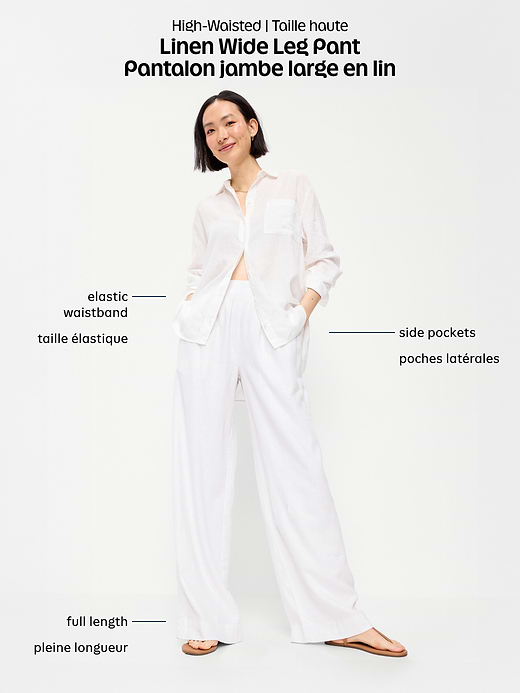 Old Navy High-Waisted Linen-Blend Super Wide-Leg Pants — photo 6