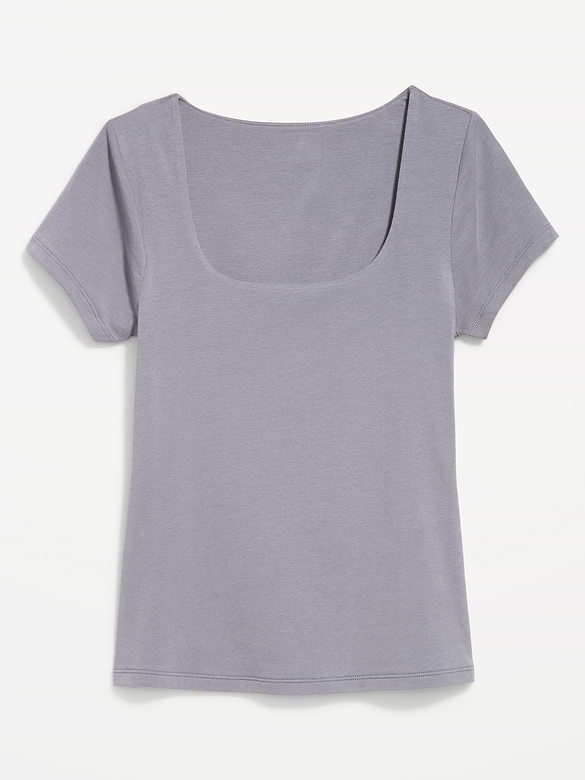 Old Navy Hug Double-Layer Scoop-Neck Top — photo 5