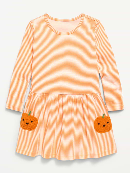 Old Navy Printed Long-Sleeve Drop-Waist Dress for Toddler Girls — photo 1