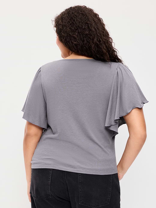 Old Navy V-Neck Flutter Sleeve Top — photo 9