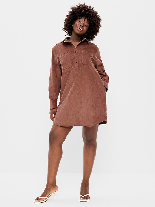 Old Navy Long-Sleeve Button-Down Mini Shirt Dress — photo 7