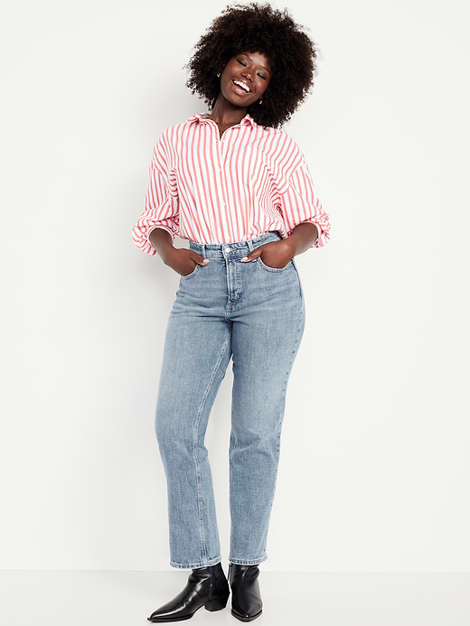 Old Navy Curvy Extra High-Waisted Straight Jeans — photo 5