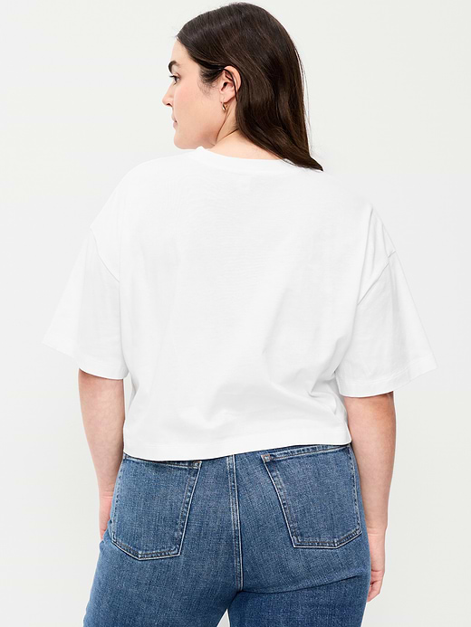 Old Navy Vintage Crew-Neck Oversized Crop T-Shirt — photo 7