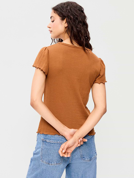 Old Navy Lettuce-Edge Pointelle Top — photo 3