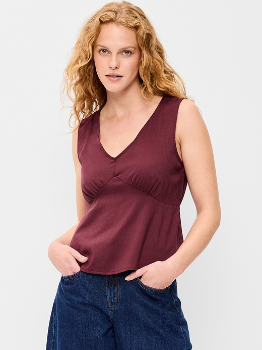 Old Navy Sleeveless V-Neck Tie-Back Top — photo 1