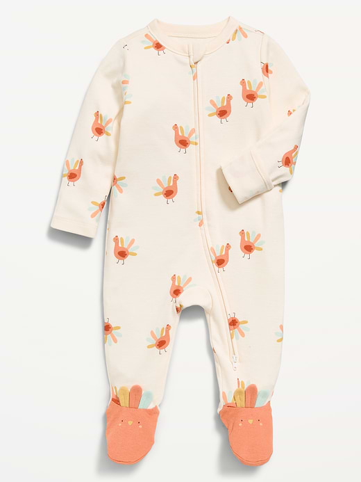 Old Navy Unisex 2-Way-Zip Sleep & Play Footed One-Piece for Baby — photo 1