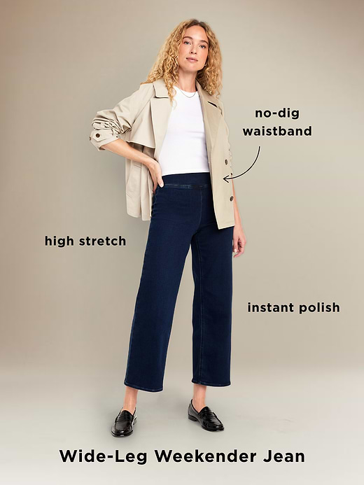 Old Navy High-Waisted Weekender Pull-On Crop Wide-Leg Jeans — photo 10
