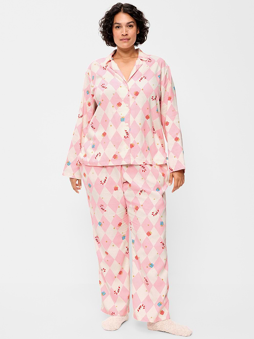 Old Navy Printed Flannel Pajama Pant Set for Women — photo 8