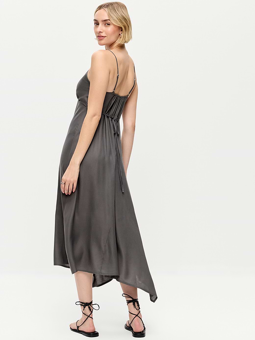 Old Navy Fit & Flare Tie-Back Asymmetrical Midi Dress — photo 3