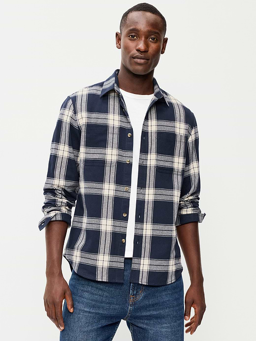 Old Navy Relaxed Long-Sleeve Flannel Pocket Shirt — photo 1