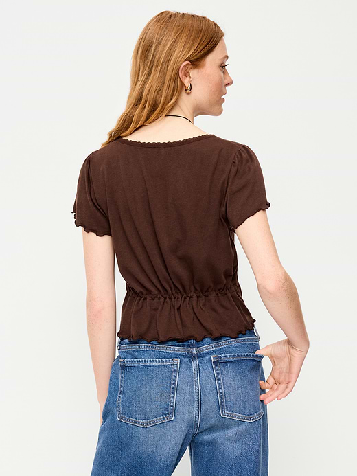 Old Navy Lace-Trim Button-Down Top — photo 3