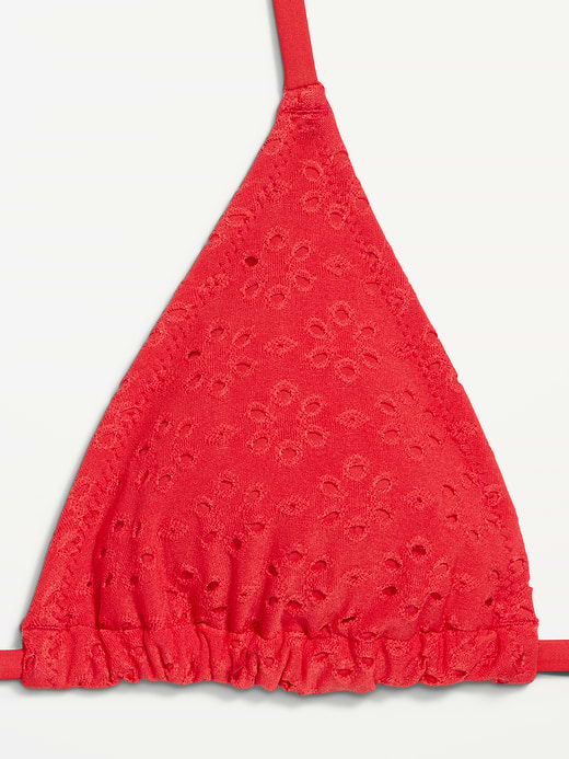 Old Navy Pique Triangle String Bikini Swim Top — photo 10