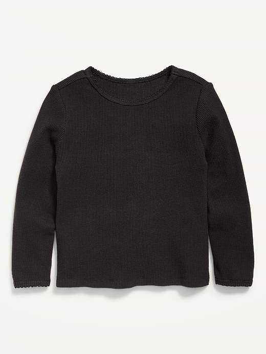 Old Navy Printed Fitted Long-Sleeve Ribbed T-Shirt for Toddler Girls — photo 3