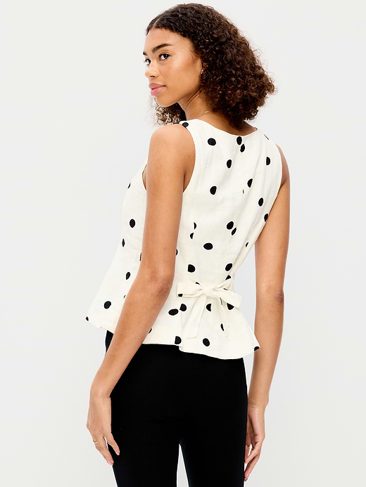 Old Navy Button-Down Linen Blend Top — photo 3