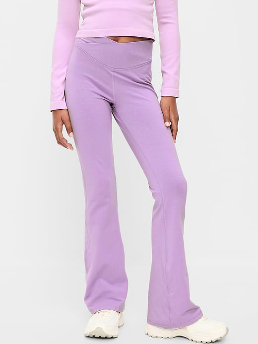 Old Navy High-Waisted PowerChill Crossover Flared Leggings for Girls — photo 1