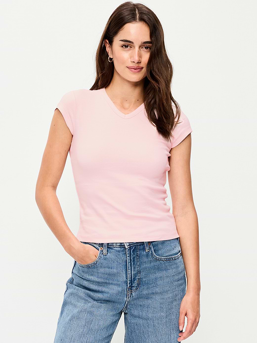Old Navy Snug High V-Neck T-Shirt — photo 1