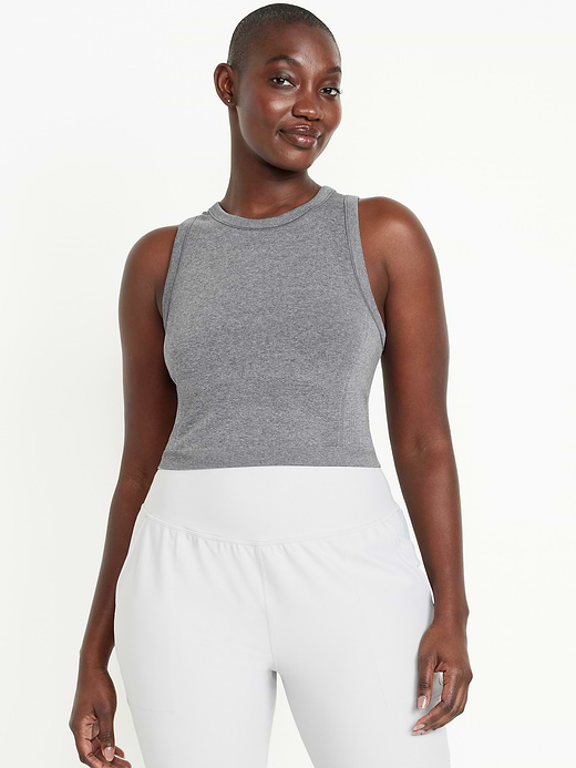 Old Navy Fluid Seamless Fitted Crop Tank Top — photo 6