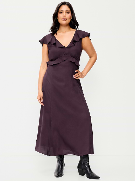 Old Navy Flutter-Sleeve Crepe Maxi Dress — photo 9