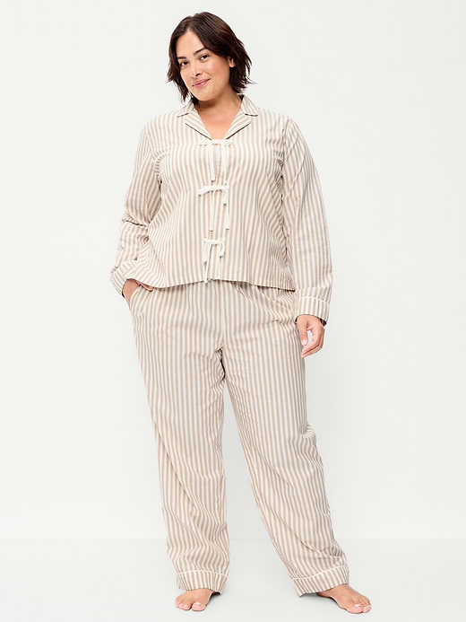 Old Navy Tie-Front Poplin Pajama Pant Set — photo 7