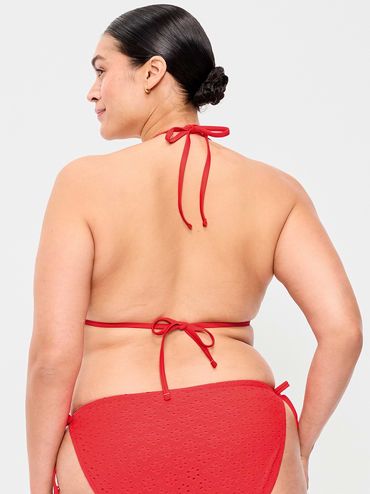Old Navy Pique Triangle String Bikini Swim Top — photo 9