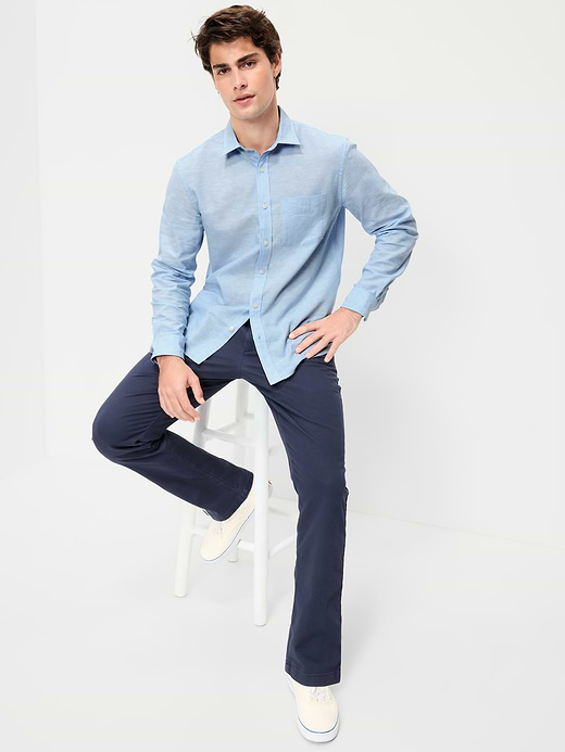 Old Navy Classic Fit Linen-Blend Shirt — photo 4