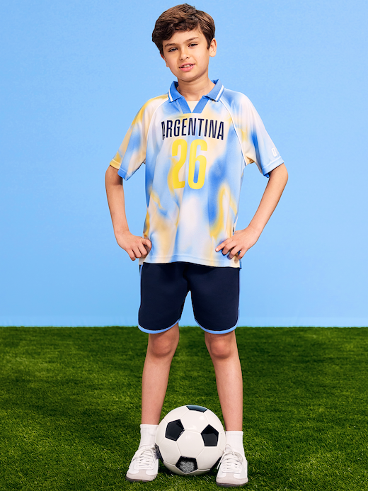 Old Navy FIFA World Cup 26™ Argentina Lifestyle Collared Jersey T-Shirt for Kids — photo 1