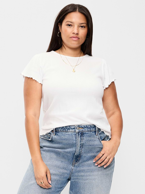 Old Navy Lettuce-Edge Pointelle Top — photo 8