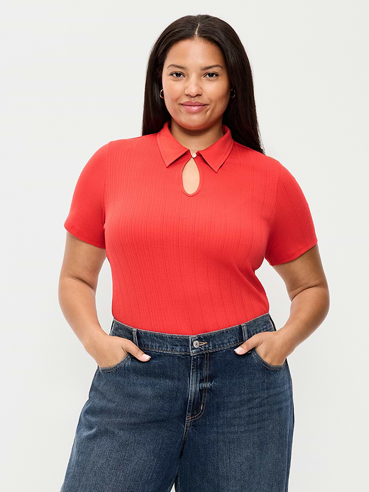 Old Navy Keyhole Polo Top — photo 7