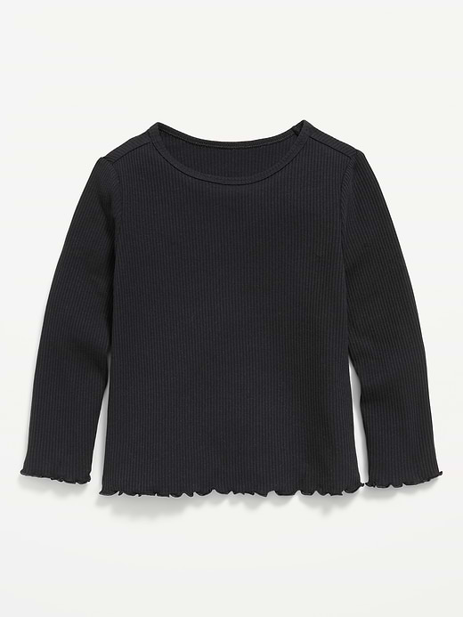Old Navy Printed Fitted Long-Sleeve Ribbed T-Shirt for Toddler Girls — photo 1