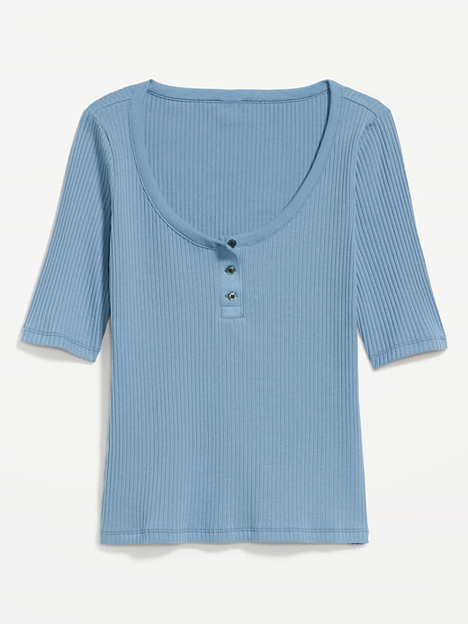 Old Navy Scoop-Neck Fitted Henley Top — photo 6