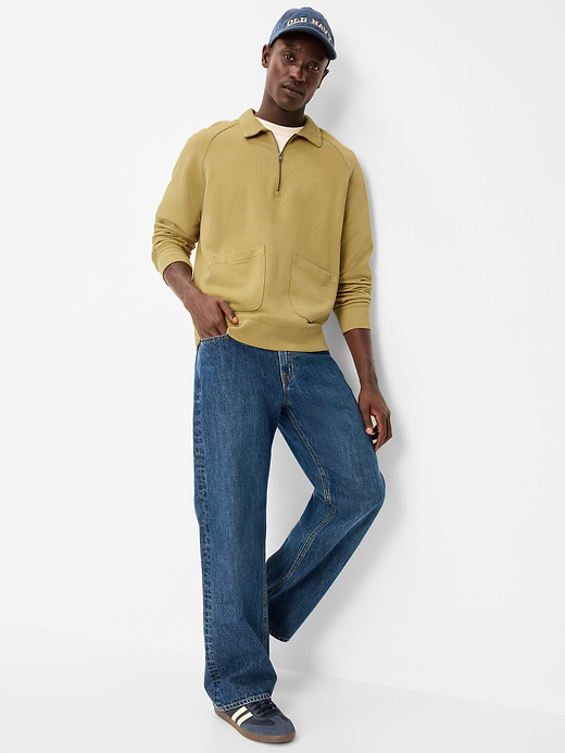 Old Navy Workwear Collared Fleece Chore Pullover — photo 4