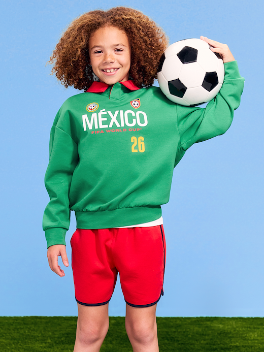Old Navy FIFA World Cup 26™ Argentina Dynamic Fleece Collared Graphic Sweatshirt for Kids — photo 1