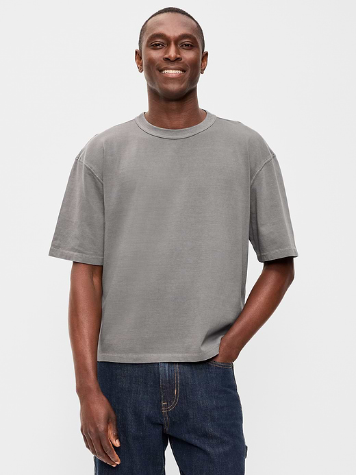 Old Navy Garment-Dyed Heavyweight Cropped T-Shirt — photo 1