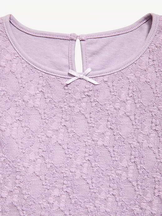 Old Navy Fitted Long-Sleeve Lace Top for Girls — photo 3