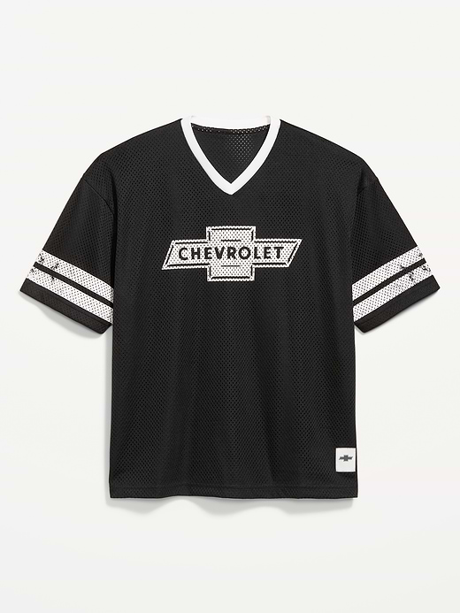 Old Navy Licensed Graphic Cropped Mesh V-Neck T-Shirt — photo 1