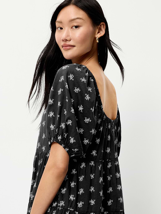 Old Navy Puff-Sleeve Smocked Mini Swing Dress — photo 6