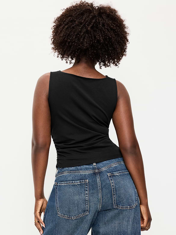 Old Navy Asymmetrical Side-Cinch Tank Top — photo 7