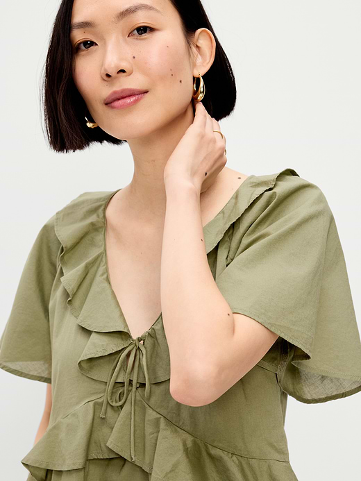 Old Navy Ruffle Tie-Front Top — photo 5