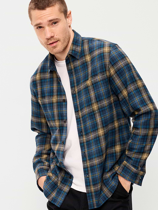 Old Navy Relaxed Long-Sleeve Flannel Pocket Shirt — photo 4