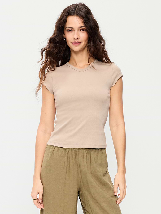 Old Navy Snug High V-Neck T-Shirt — photo 1