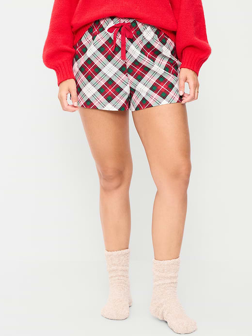Old Navy Flannel Boxer Pajama Shorts for Women — photo 5