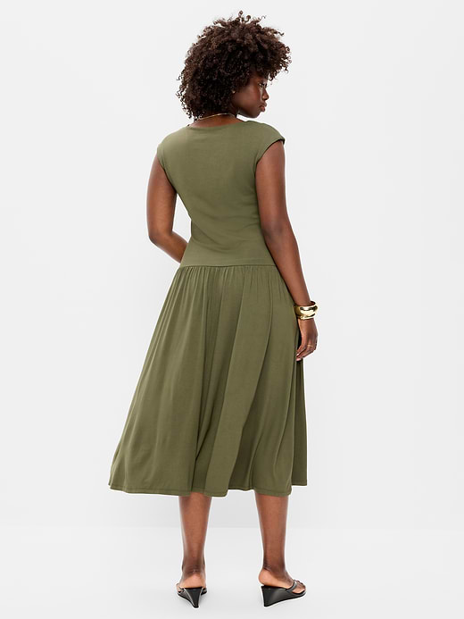 Old Navy Jersey Knit Drop-Waist Midi Dress — photo 8