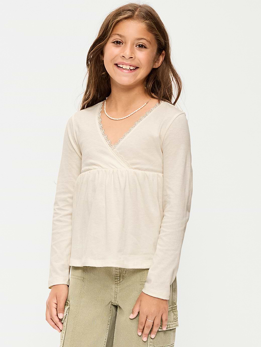 Old Navy Long-Sleeve Faux-Wrap Top for Girls — photo 1