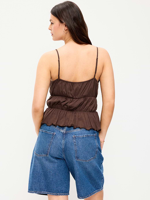 Old Navy Lace-Trim Smocked-Waist Tank Top — photo 7