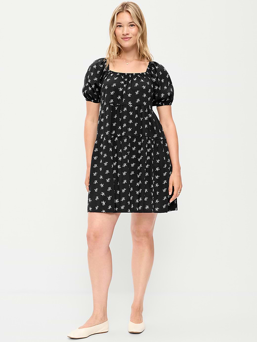 Old Navy Puff-Sleeve Smocked Mini Swing Dress — photo 7