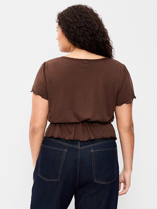 Old Navy Lace-Trim Button-Down Top — photo 9