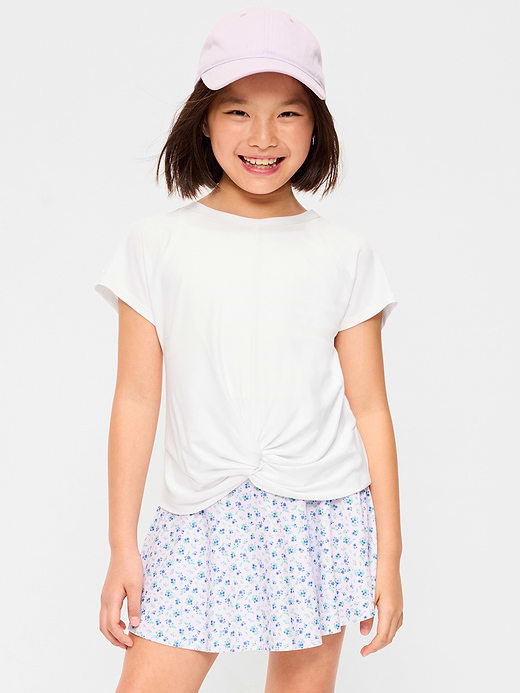 Old Navy CloudMotion Short-Sleeve Front-Knot T-Shirt for Girls — photo 1