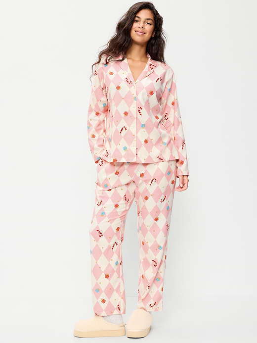 Old Navy Printed Flannel Pajama Pant Set for Women — photo 6