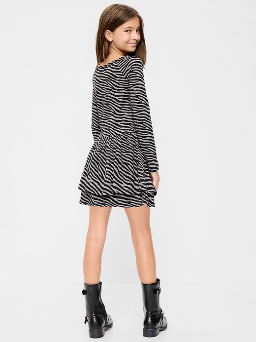 Old Navy Fitted Long-Sleeve Ruffled Dress for Girls — photo 3